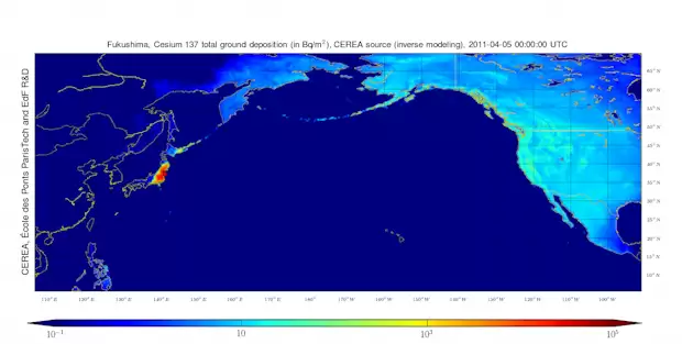 fukushima radiation spread